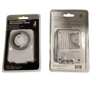 Pro EssentialsMechanicalTimer 24 Hour Programmable 30Minute Increments IndoorUse